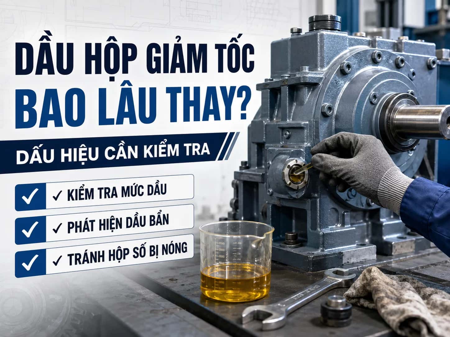Dầu hộp giảm tốc bao lâu thay một lần và dấu hiệu cần kiểm tra