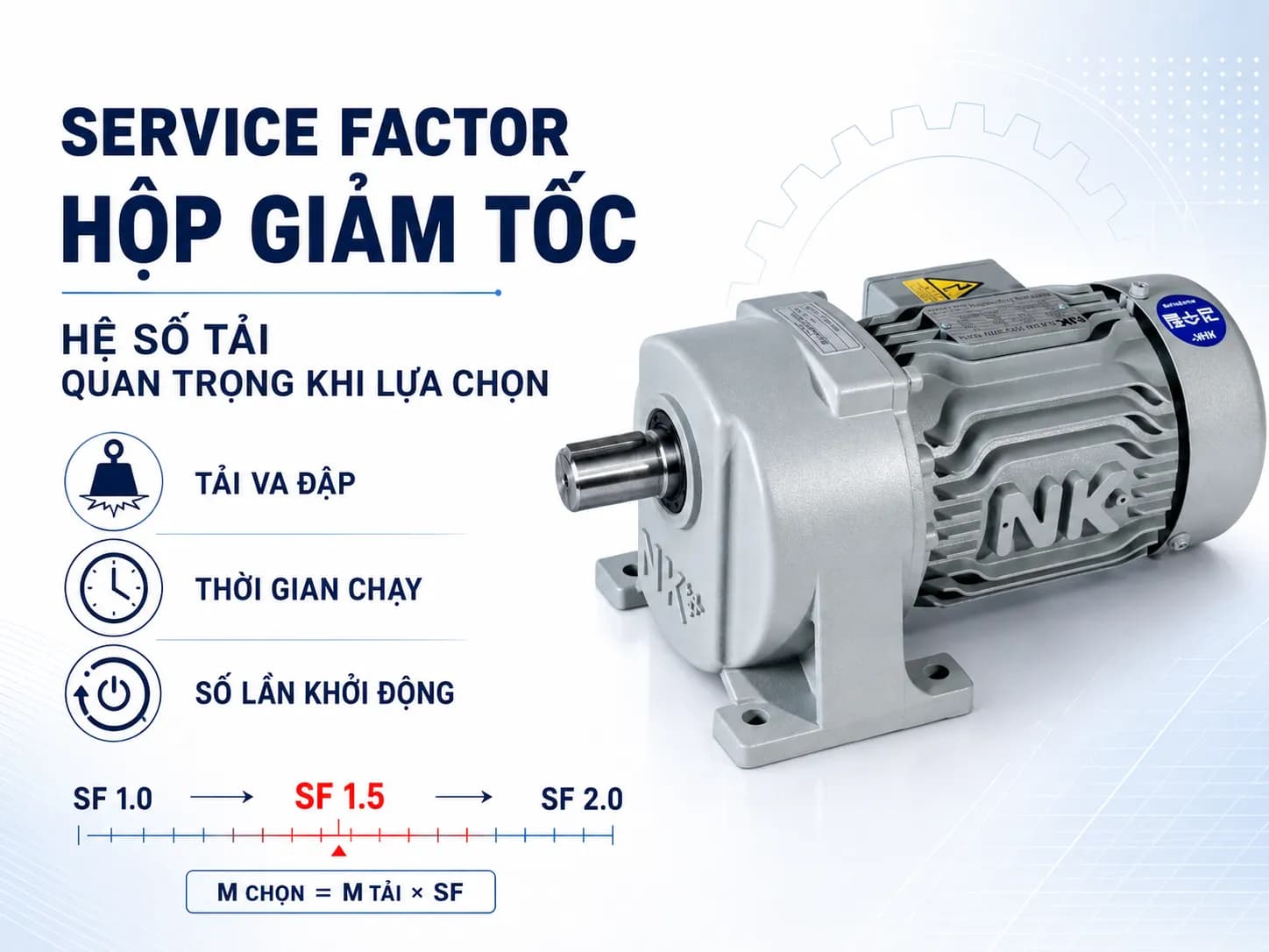 Service Factor Hộp Giảm Tốc Là Gì? Cách Chọn Đúng