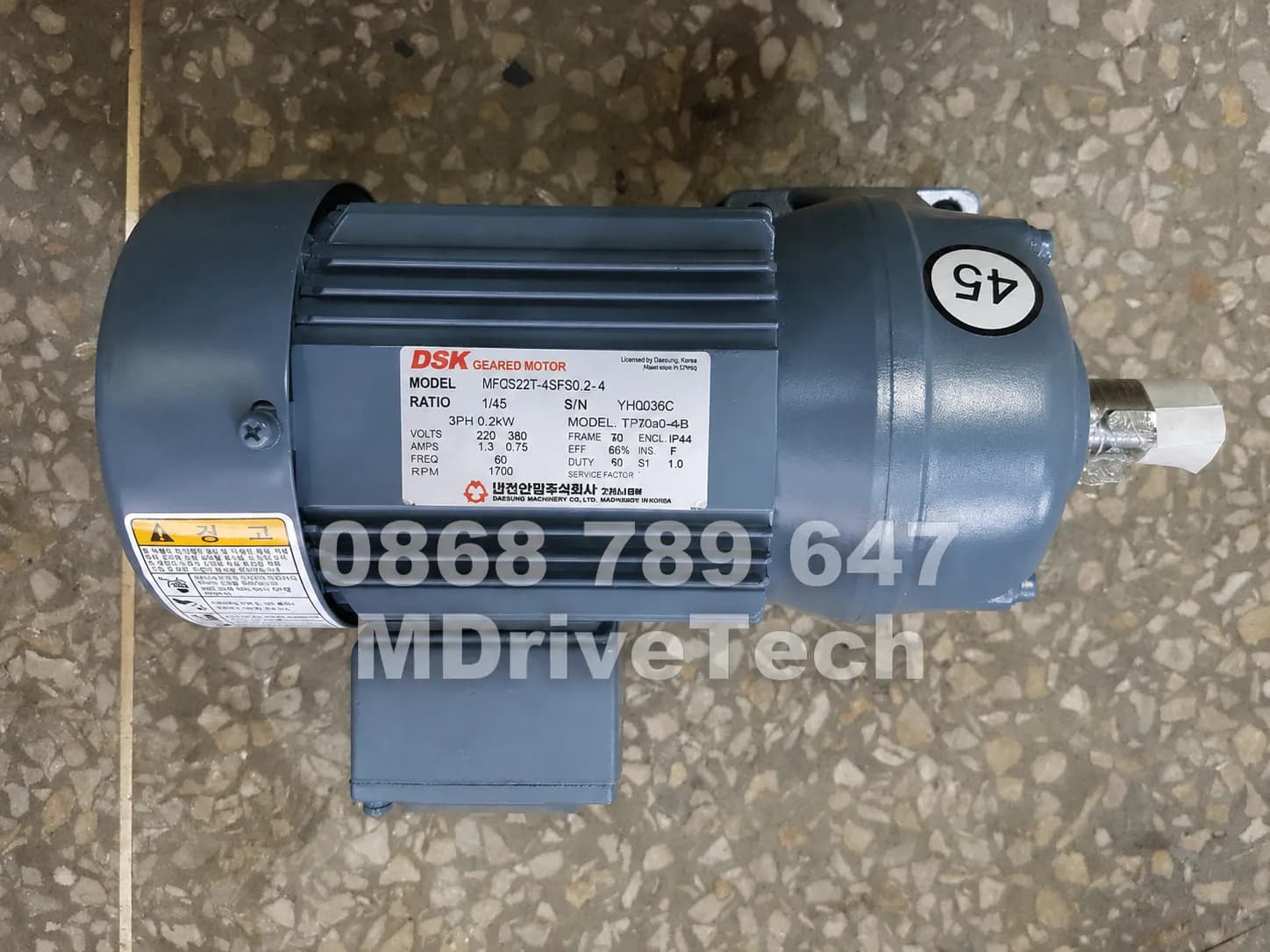 Động cơ giảm tốc chân đế (1.5kw) MFG48T-150R1.5-4 — ảnh 3
