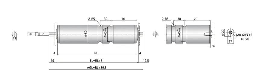   Pressure O Groove và O Wheel dùng O-belt để truyền động. Kiểu này phù hợp với tải nhẹ, vận hành êm và thường dùng cho băng tải thùng carton hoặc hàng hóa nhẹ.